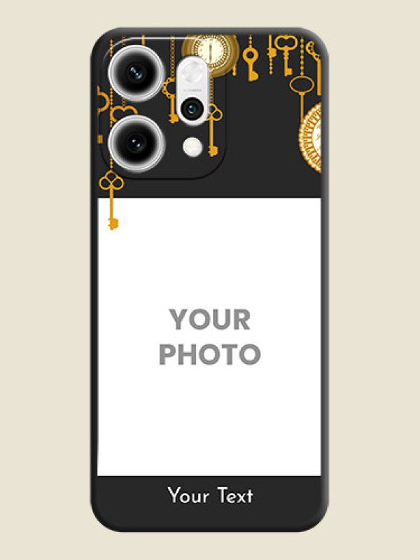 Custom Decorative Design with Text On Space Black Custom Soft Matte Mobile Back Cover - Oppo Reno 14 Pro 5G - alternate view