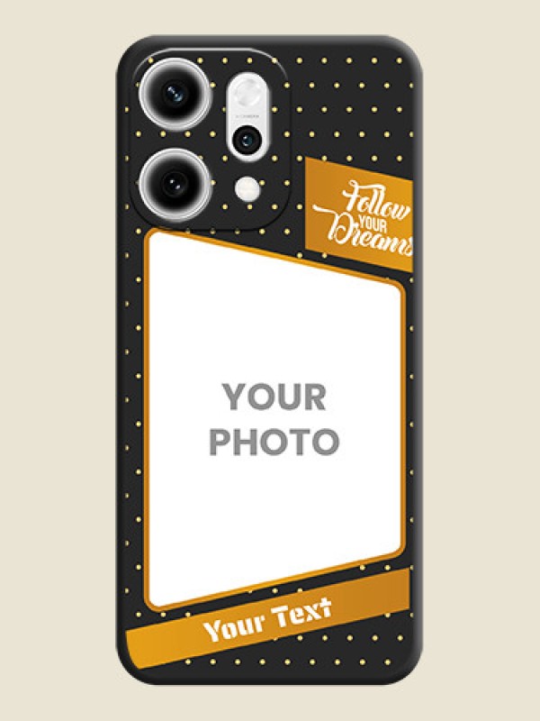 Custom Follow Your Dreams with White Dots On Space Black Custom Soft Matte Mobile Back Cover - Oppo Reno 14 Pro 5G - alternate view