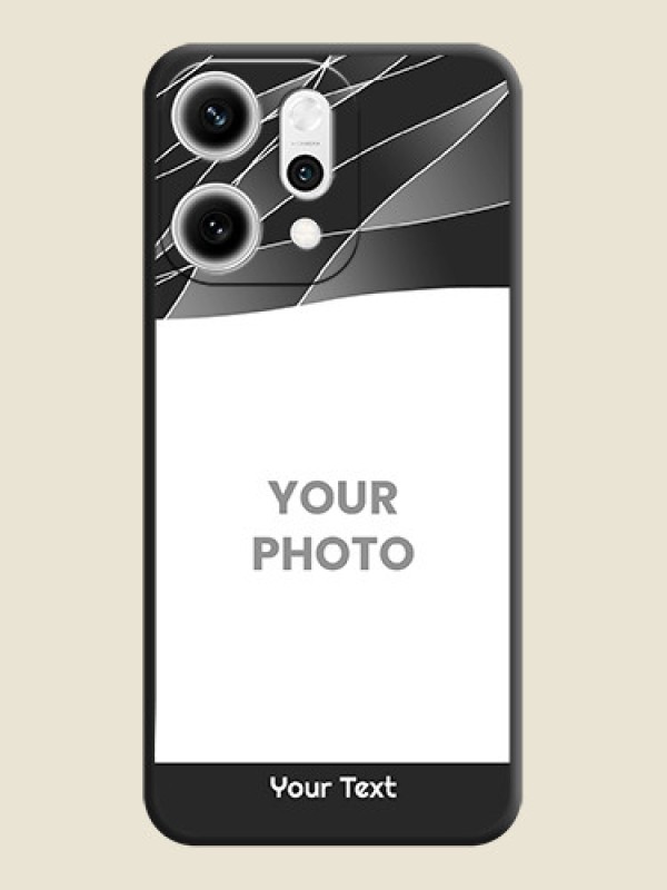 Custom Mixed Wave Lines on Photo On Space Black Custom Soft Matte Mobile Back Cover - Oppo Reno 14 Pro 5G - alternate view