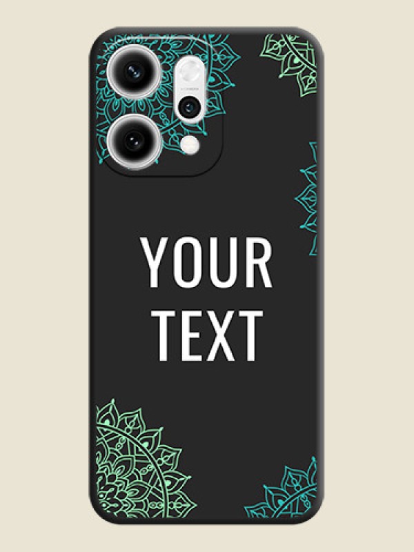 Custom Your Name with Floral Design On Space Black Custom Soft Matte Mobile Back Cover - Oppo Reno 14 Pro 5G - alternate view
