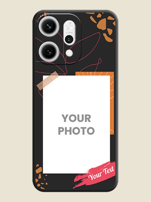 Custom Orange Photo Frame On Space Black Custom Soft Matte Mobile Back Cover - Oppo Reno 14 Pro 5G - alternate view