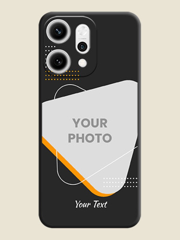 Custom Yellow Triangle on Photo On Space Black Custom Soft Matte Mobile Back Cover - Oppo Reno 14 Pro 5G - alternate view