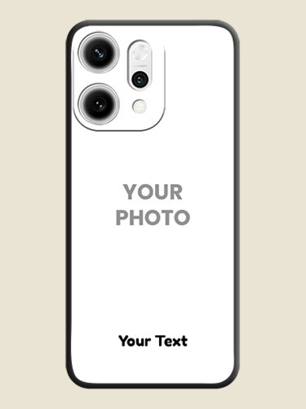 Custom Full Single Pic Upload With Text On Space Black Custom Soft Matte Mobile Back Cover - Oppo Reno 14 Pro 5G - alternate view