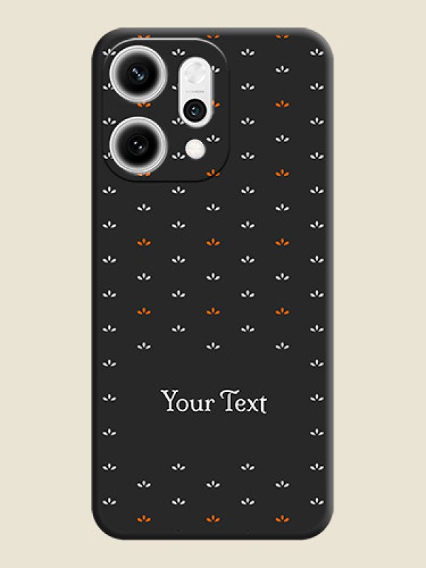Custom Simple Pattern With Custom Text On Space Black Custom Soft Matte Mobile Back Cover - Oppo Reno 14 Pro 5G - alternate view
