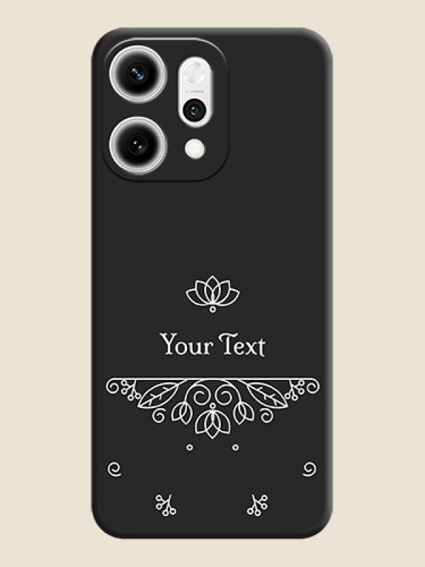 Custom Lotus Garden Custom Text On Space Black Custom Soft Matte Mobile Back Cover - Oppo Reno 14 Pro 5G - alternate view