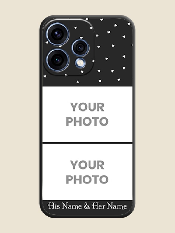Custom Miniature Love Symbols with Name On Space Black Custom Soft Matte Mobile Back Cover - Oppo Reno 15 5G - alternate view