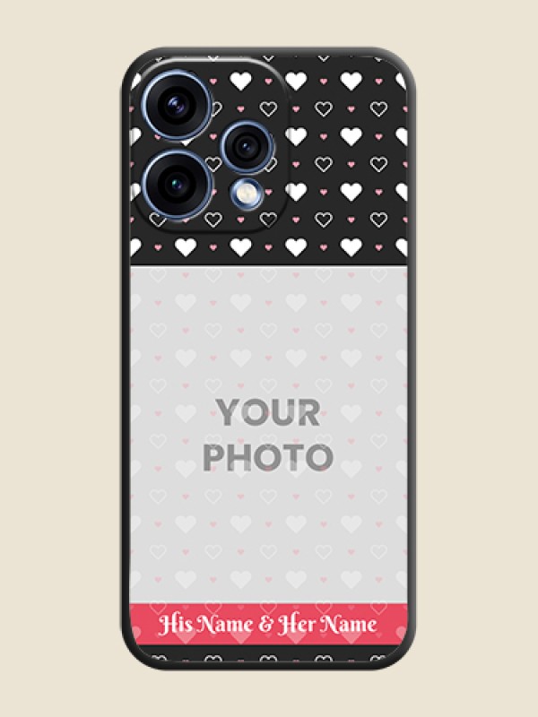 Custom White Color Love Symbols with Text Design on Photo On Space Black Custom Soft Matte Mobile Back Cover - Oppo Reno 15 5G - alternate view