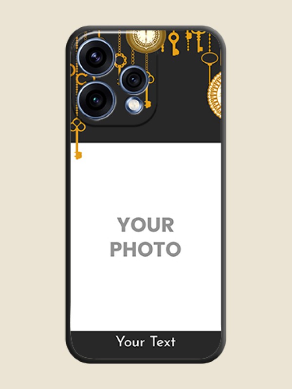 Custom Decorative Design with Text On Space Black Custom Soft Matte Mobile Back Cover - Oppo Reno 15 5G - alternate view