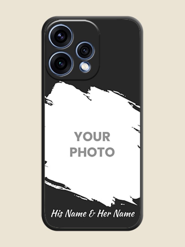 Custom Grunge Brush Strokes on Photo On Space Black Custom Soft Matte Mobile Back Cover - Oppo Reno 15 5G - alternate view