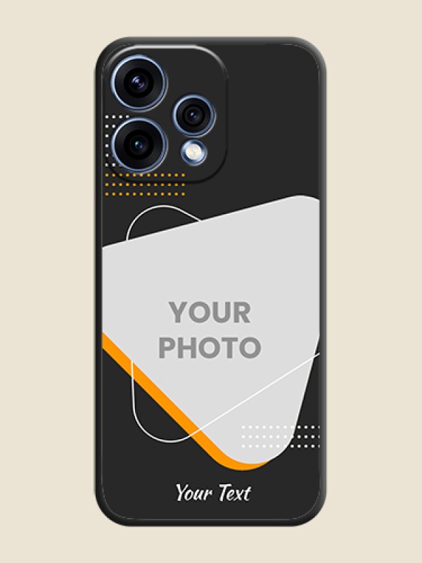 Custom Yellow Triangle on Photo On Space Black Custom Soft Matte Mobile Back Cover - Oppo Reno 15 5G - alternate view