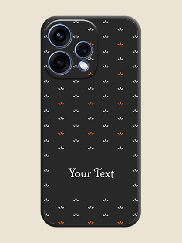 Custom Simple Pattern With Custom Text On Space Black Custom Soft Matte Mobile Back Cover - Oppo Reno 15 5G - alternate view