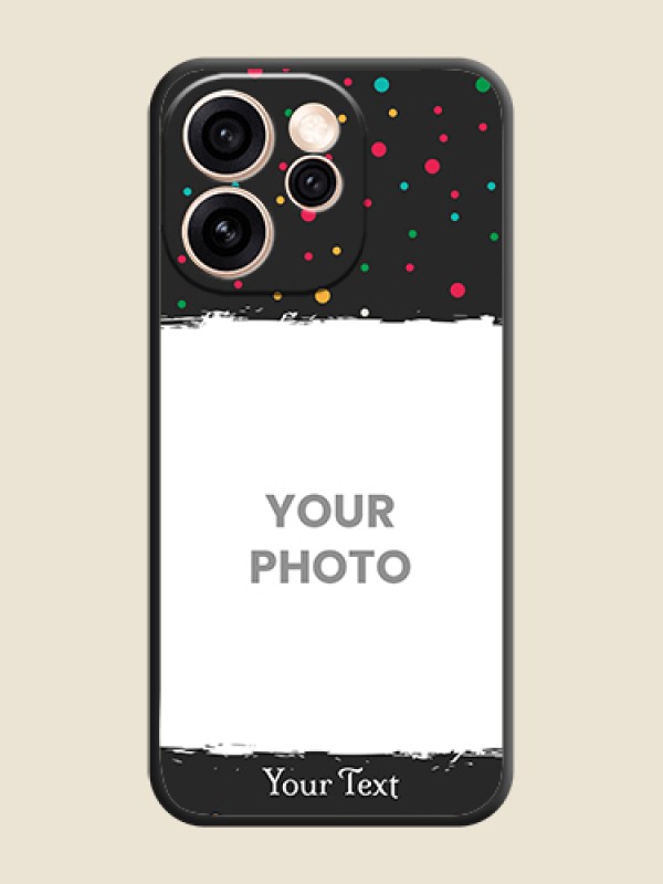 Custom Multicolor Dotted Pattern with Text On Space Black Custom Soft Matte Mobile Back Cover - Oppo Reno 15 Pro 5G - alternate view