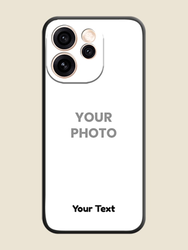 Custom Full Single Pic Upload With Text On Space Black Custom Soft Matte Mobile Back Cover - Oppo Reno 15 Pro 5G - alternate view