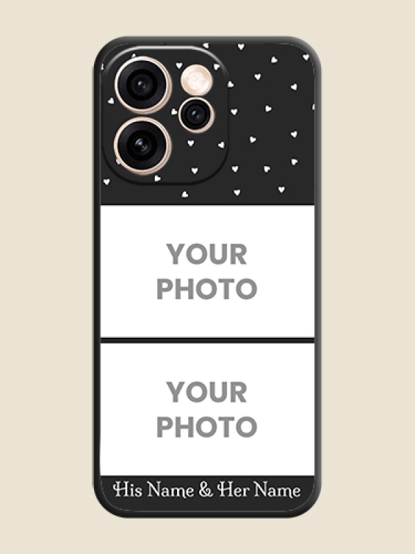 Custom Miniature Love Symbols with Name On Space Black Custom Soft Matte Mobile Back Cover - Oppo Reno 15 Pro Mini 5G - alternate view
