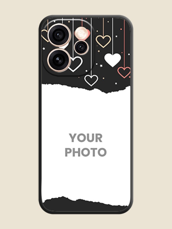 Custom Love Hangings with Splash Wave Picture On Space Black Custom Soft Matte Mobile Back Cover - Oppo Reno 15 Pro Mini 5G - alternate view