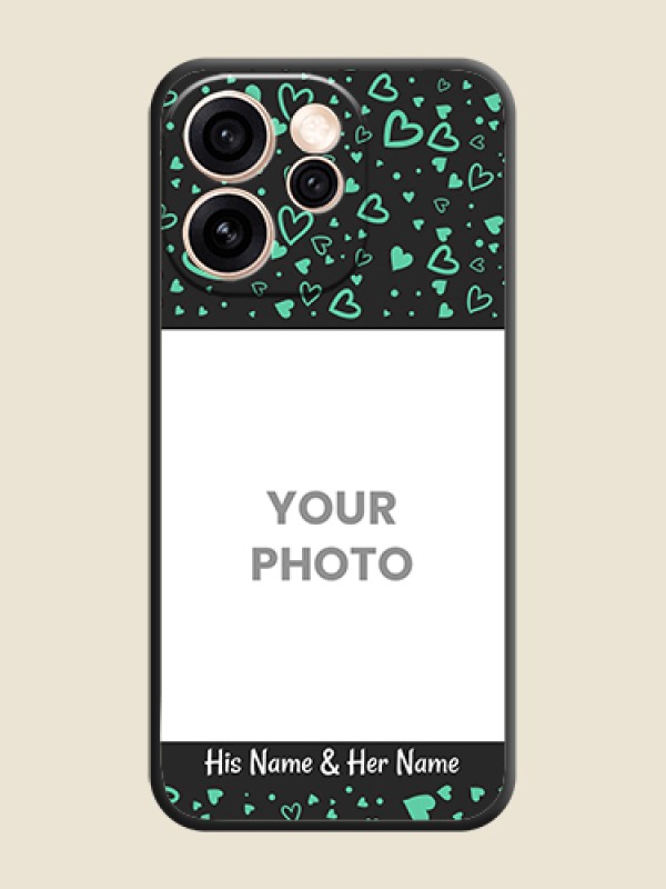 Custom Sea Green Indefinite Love Pattern on Photo On Space Black Custom Soft Matte Mobile Back Cover - Oppo Reno 15 Pro Mini 5G - alternate view