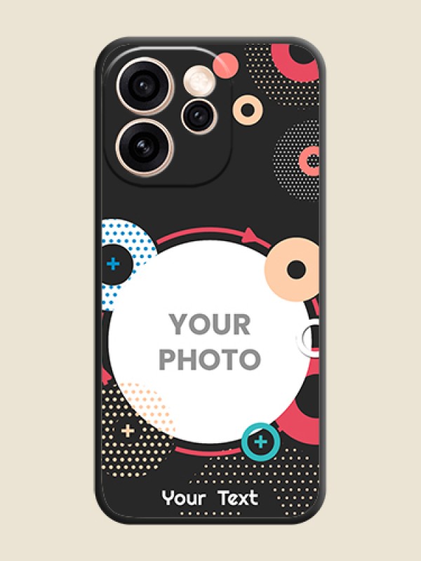 Custom Multicoloured Round Image On Space Black Custom Soft Matte Mobile Back Cover - Oppo Reno 15 Pro Mini 5G - alternate view