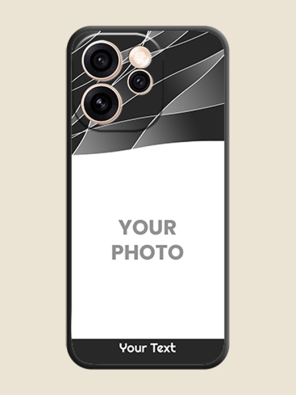 Custom Mixed Wave Lines on Photo On Space Black Custom Soft Matte Mobile Back Cover - Oppo Reno 15 Pro Mini 5G - alternate view