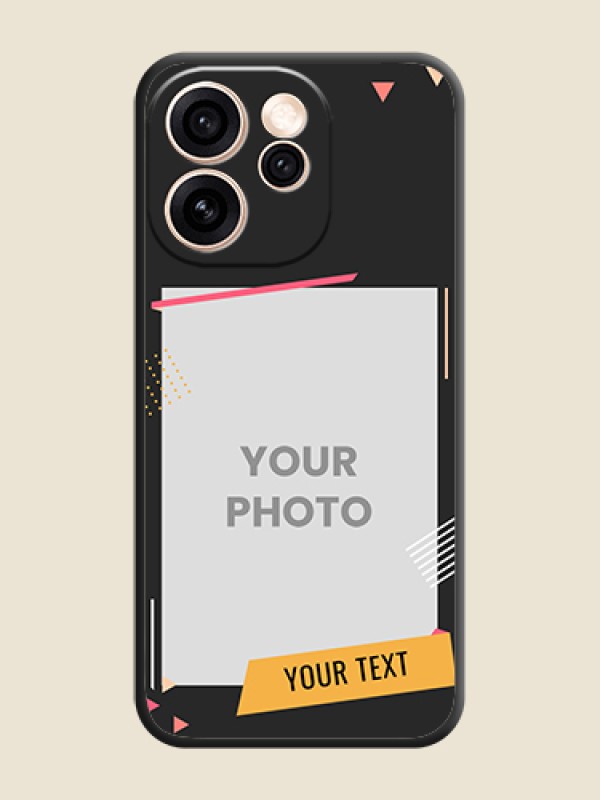 Custom Photo Frame with Triangle Small Dots on Photo On Space Black Custom Soft Matte Mobile Back Cover - Oppo Reno 15 Pro Mini 5G - alternate view