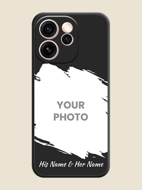 Custom Grunge Brush Strokes on Photo On Space Black Custom Soft Matte Mobile Back Cover - Oppo Reno 15 Pro Mini 5G - alternate view