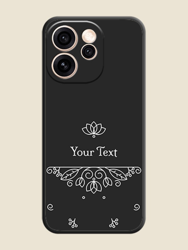 Custom Lotus Garden Custom Text On Space Black Custom Soft Matte Mobile Back Cover - Oppo Reno 15 Pro Mini 5G - alternate view