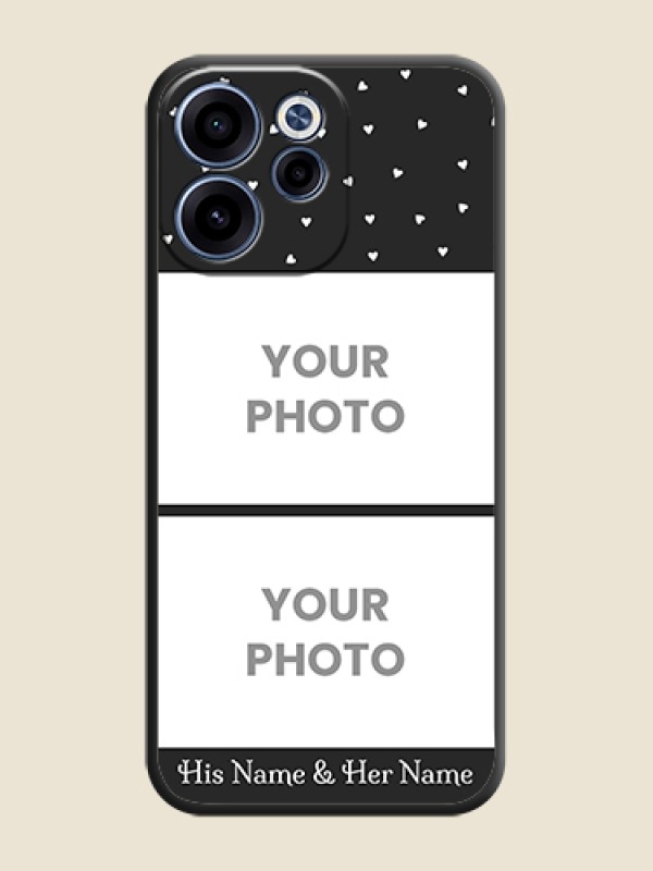 Custom Miniature Love Symbols with Name On Space Black Custom Soft Matte Mobile Back Cover - Oppo Reno 15C 5G - alternate view