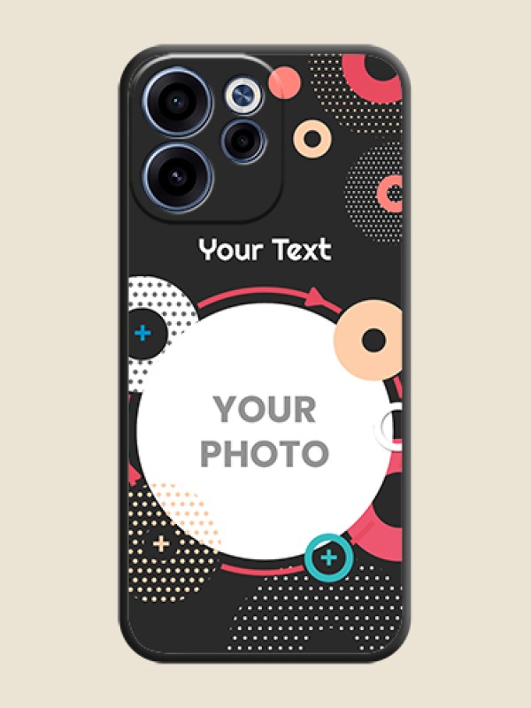 Custom Multicoloured Round Image On Space Black Custom Soft Matte Mobile Back Cover - Oppo Reno 15C 5G - alternate view