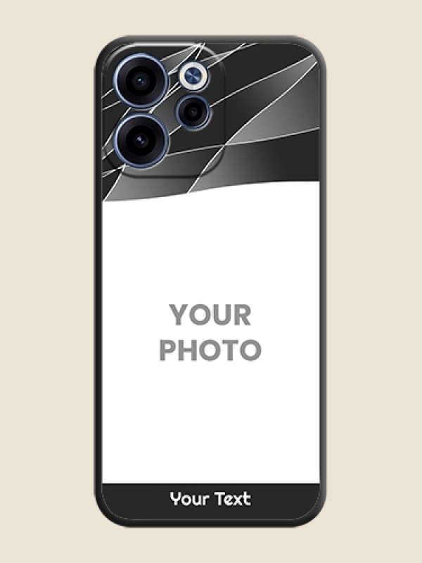 Custom Mixed Wave Lines on Photo On Space Black Custom Soft Matte Mobile Back Cover - Oppo Reno 15C 5G - alternate view
