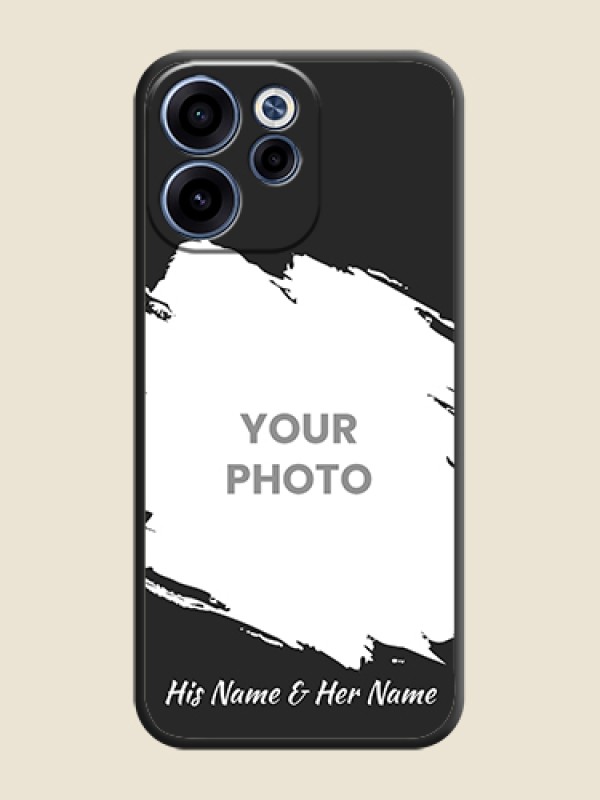 Custom Grunge Brush Strokes on Photo On Space Black Custom Soft Matte Mobile Back Cover - Oppo Reno 15C 5G - alternate view