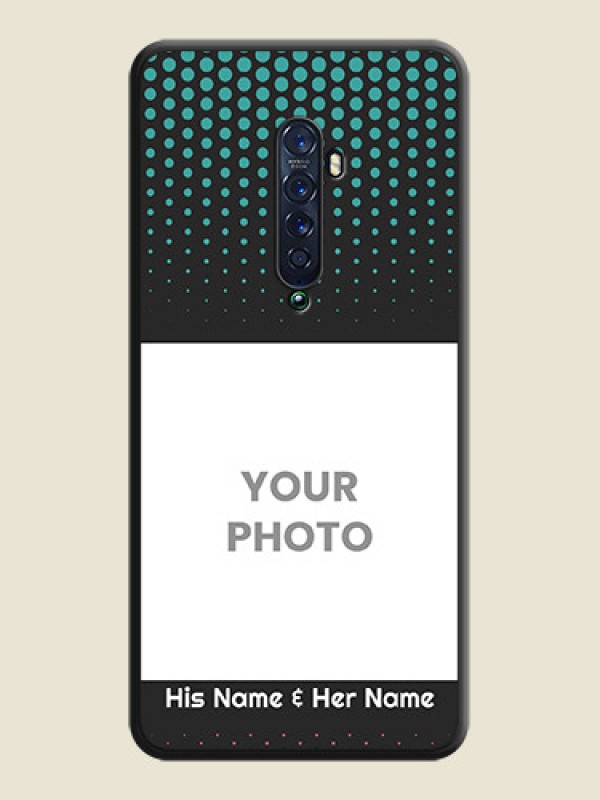 Custom Faded Dots with Grunge Photo Frame and Text on Space Black Custom Soft Matte Phone Cases - Oppo Reno 2 - alternate view