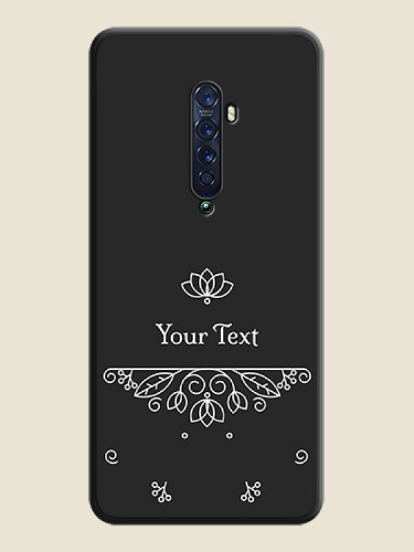 Custom Lotus Garden Custom Text On Space Black Personalized Soft Matte Phone Covers -Oppo Reno 2 - alternate view