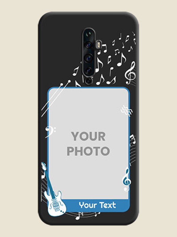 Custom Musical Theme Design with Text - Photo on Space Black Soft Matte Mobile Case - Oppo Reno 2F - alternate view