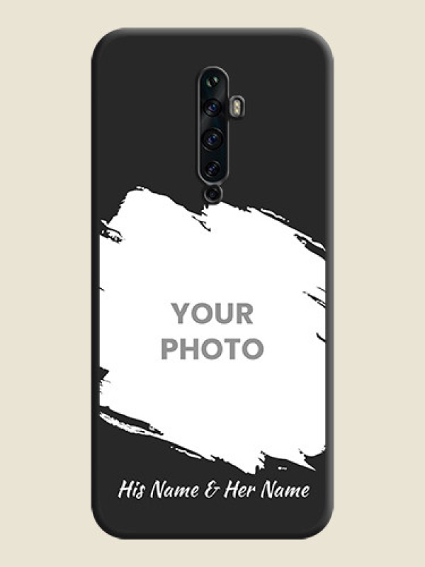 Custom Grunge Brush Strokes - Photo on Space Black Soft Matte Back Cover - Oppo Reno 2F - alternate view
