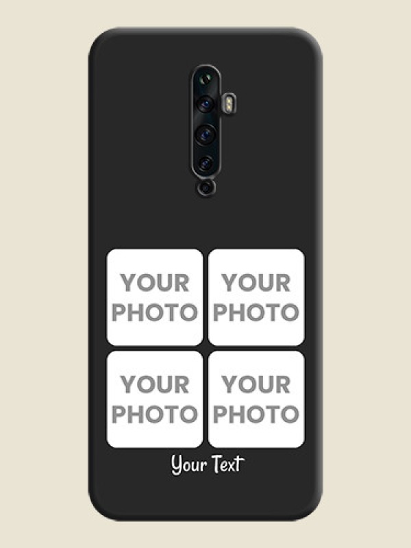 Custom Floral Art with 6 Image Holder - Photo on Space Black Soft Matte Mobile Case - Oppo Reno 2Z - alternate view
