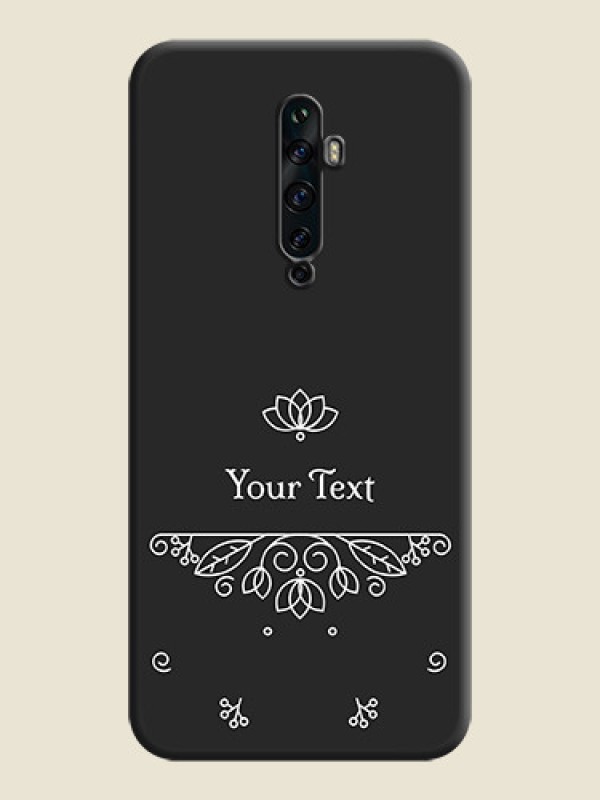 Custom Lotus Garden Custom Text On Space Black Personalized Soft Matte Phone Covers -Oppo Reno 2Z - alternate view