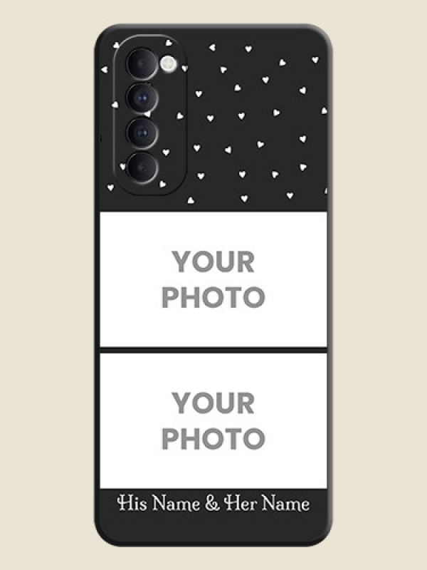 Custom Miniature Love Symbols with Name on Space Black Custom Soft Matte Back Cover - Oppo Reno 4 Pro - alternate view
