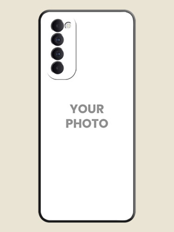 Custom Full Single Pic Upload On Space Black Personalized Soft Matte Phone Covers -Oppo Reno 4 Pro - alternate view