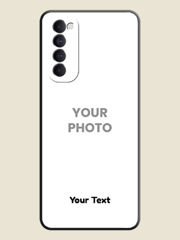 Custom Full Single Pic Upload With Text On Space Black Personalized Soft Matte Phone Covers -Oppo Reno 4 Pro - alternate view