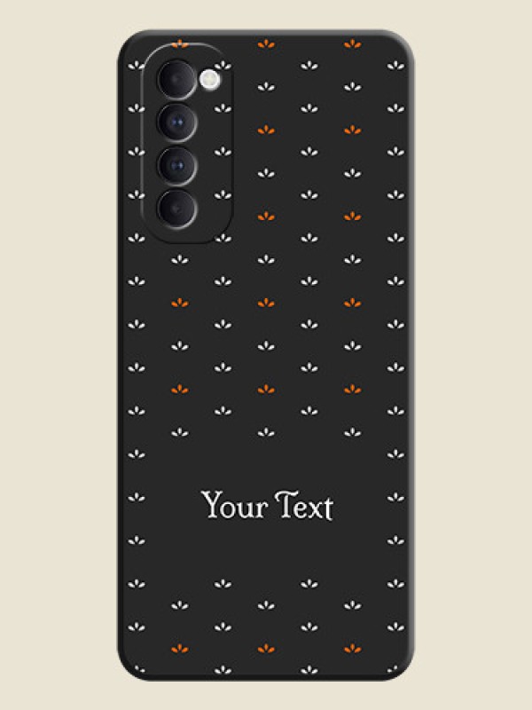 Custom Simple Pattern With Custom Text On Space Black Personalized Soft Matte Phone Covers -Oppo Reno 4 Pro - alternate view