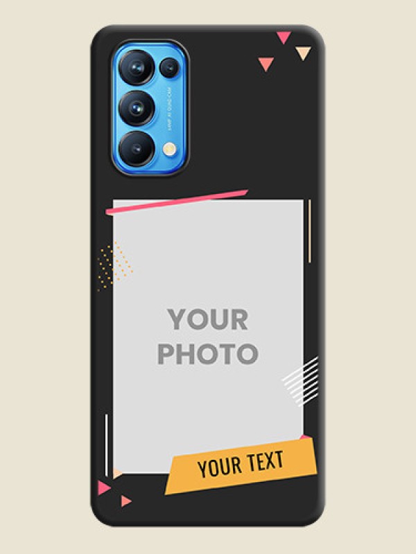 Custom Photo Frame with Triangle Small Dots on Photo on Space Black Soft Matte Back Cover - Reno 5 Pro - alternate view