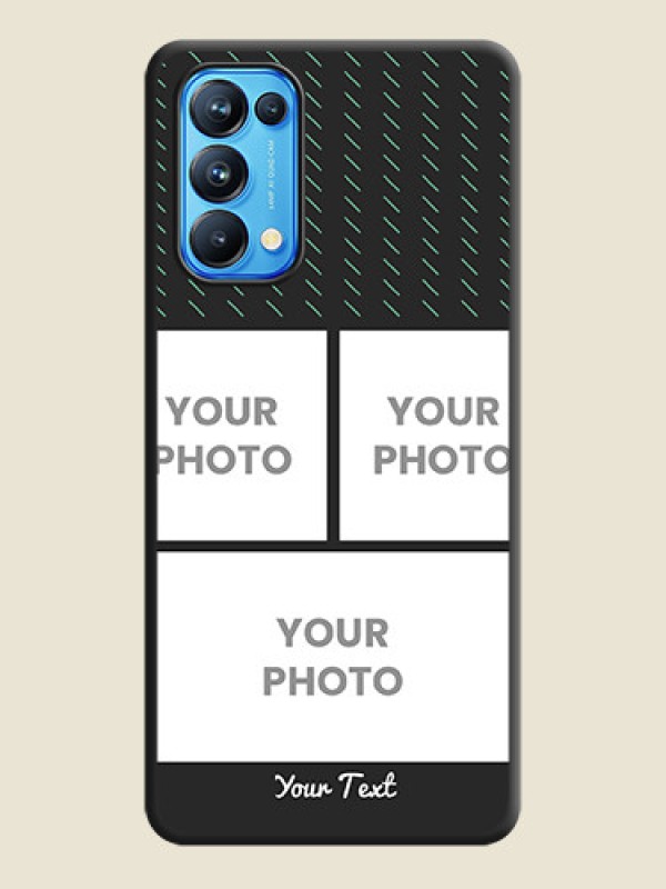 Custom Cross Dotted Pattern with 2 Image Holder  on Personalised Space Black Soft Matte Cases - Reno 5 Pro - alternate view