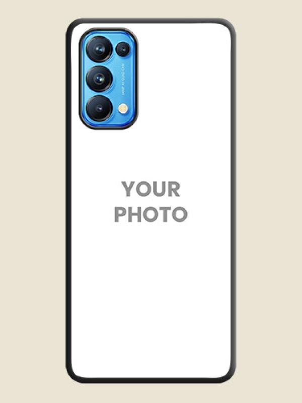 Custom Full Single Pic Upload On Space Black Personalized Soft Matte Phone Covers -Oppo Reno 5 Pro 5G - alternate view