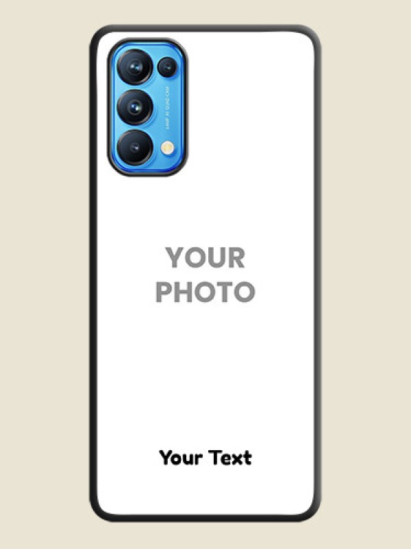Custom Full Single Pic Upload With Text On Space Black Personalized Soft Matte Phone Covers -Oppo Reno 5 Pro 5G - alternate view