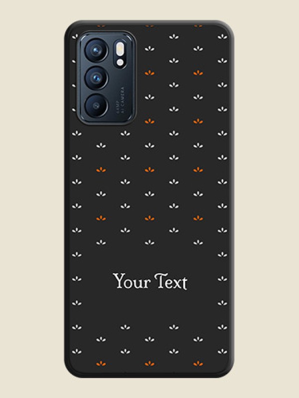Custom Simple Pattern With Custom Text On Space Black Personalized Soft Matte Phone Covers -Oppo Reno 6 5G - alternate view