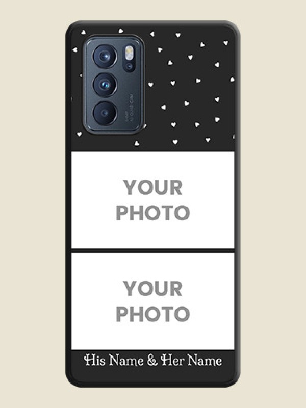 Custom Miniature Love Symbols with Name on Space Black Custom Soft Matte Back Cover - Oppo Reno 6 Pro 5G - alternate view