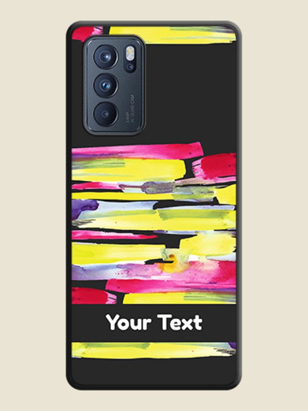 Custom Brush Coloured on Space Black Personalized Soft Matte Phone Covers - Oppo Reno 6 Pro 5G - alternate view