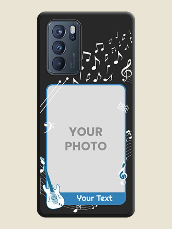 Custom Musical Theme Design with Text on Photo on Space Black Soft Matte Mobile Case - Oppo Reno 6 Pro 5G - alternate view