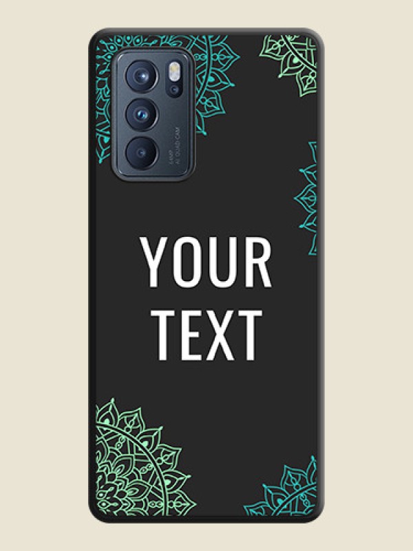 Custom Your Name with Floral Design on Space Black Custom Soft Matte Back Cover - Oppo Reno 6 Pro 5G - alternate view