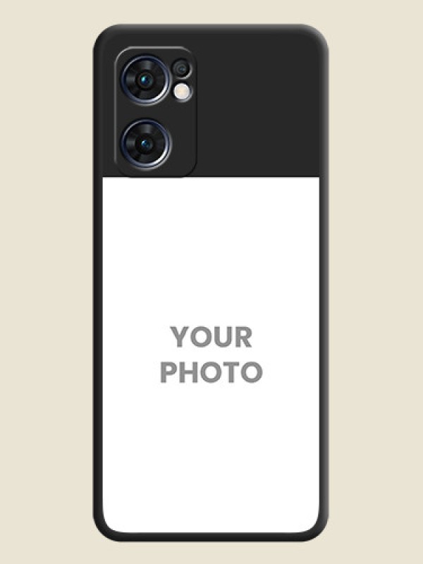 Custom Image Upload With Space Black Color On Custom Soft Matte Mobile Back Cover - Oppo Reno 7 5G - alternate view