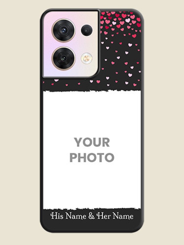 Custom Fall in Love with Your Partner  on Photo on Space Black Soft Matte Phone Cover - Oppo Reno 8 5G - alternate view
